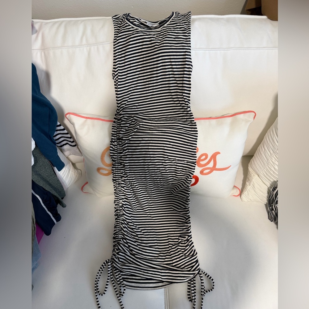 BB Dakota Black and White Striped Dress